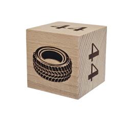 Klocek/kostka 60 mm z grawerem na każdej ściance